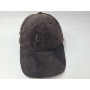 Jordan Craig Fuzzy Adjustable Hat Cap Baseball Casual Script Dad Men Women Brown